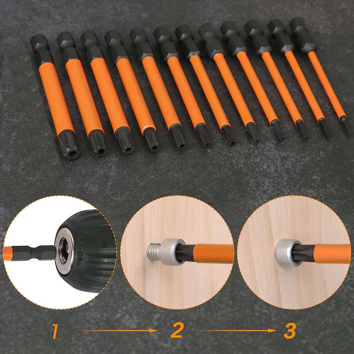 Screwdriver Bit Tool Set Items 12Pcs 25Mm Tamper Proof Bits