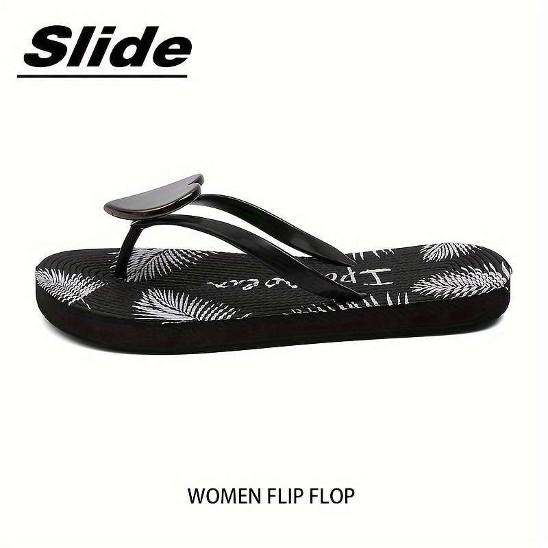 Ladies Summer Flip Flops Black Uk 7.5-8