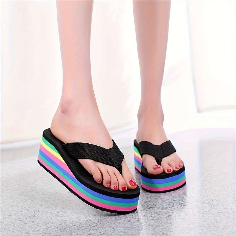 Ladies Summer Flip Flops Black Uk 7