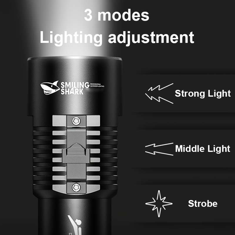 Premium 1Pc Smiling Shark Scuba Diving Flashlight Dive Professional Reliable