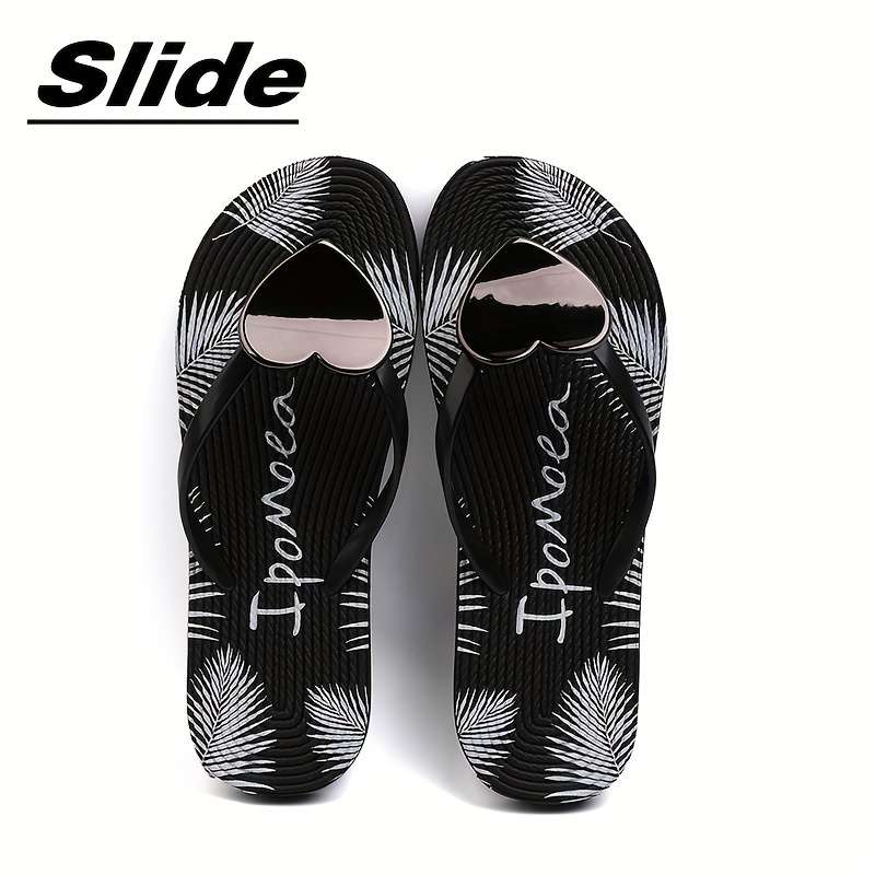 Ladies Summer Flip Flops Black Uk 7.5-8
