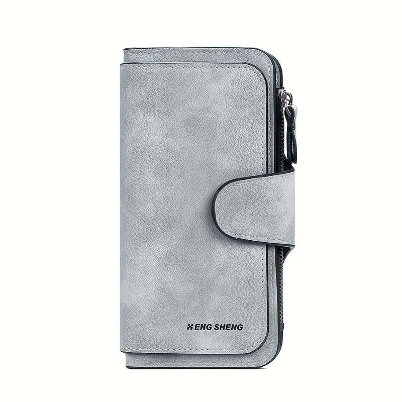 Retro Minimalist Short Walet Solid Color Clutch Credit Card Case Multi Card Slots Wallet