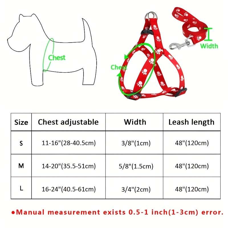 Dog Leash Color Red Size S