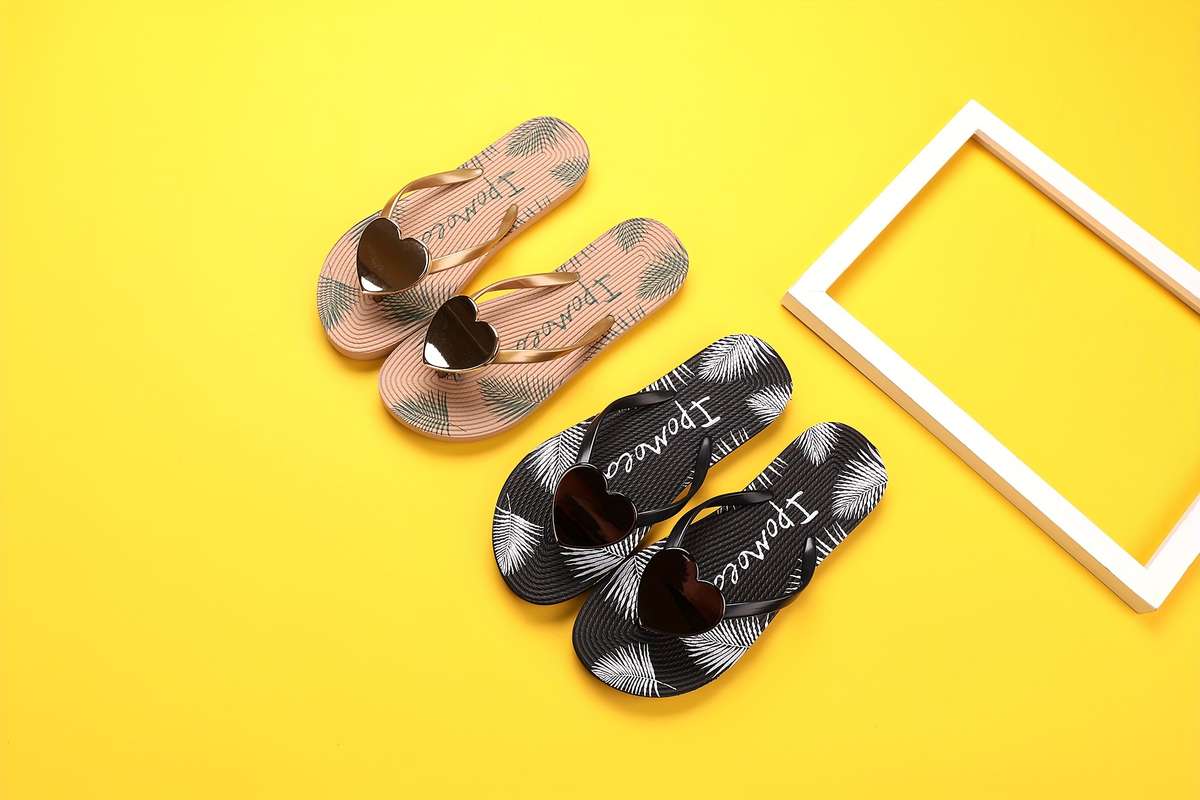 Ladies Summer Flip Flops Black Uk 7.5-8
