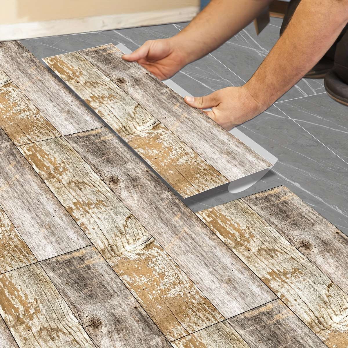 Self Adhesive Floor Stickers 15.01*40.01Cm*24Pcs