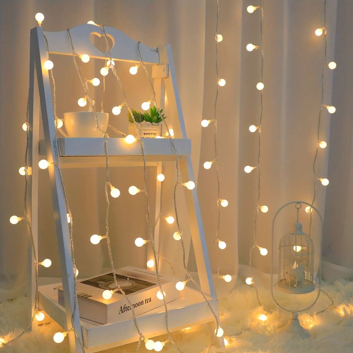 String Lights Color Warm White Usb  Size6.56Ft 2M 10Led
