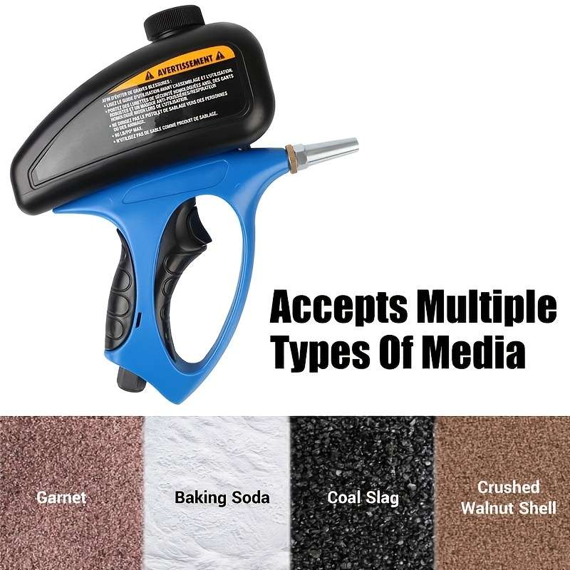 Blue Pneumatic Small Nozzle Sandblasting Machine