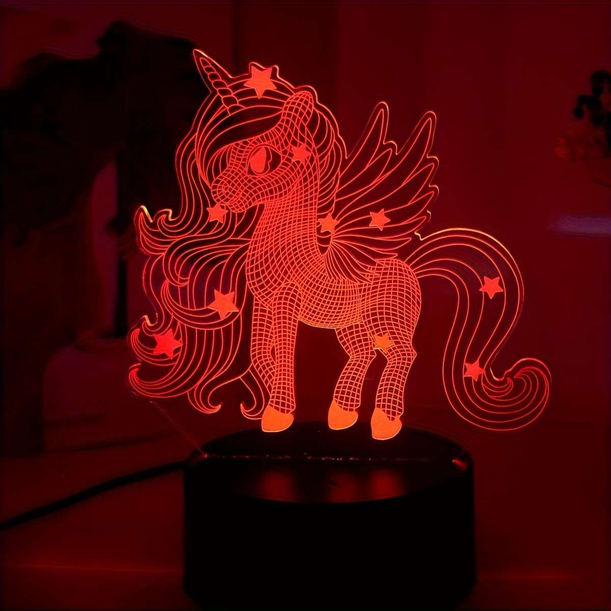 Night Light Style 7 Colors Black Background