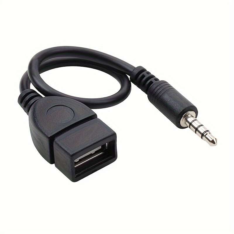 1pc Car Aux Conversion Usb Cable CD Machine MP3 Audio Cable USB To 3.5mm Audio T-port Plug Conn