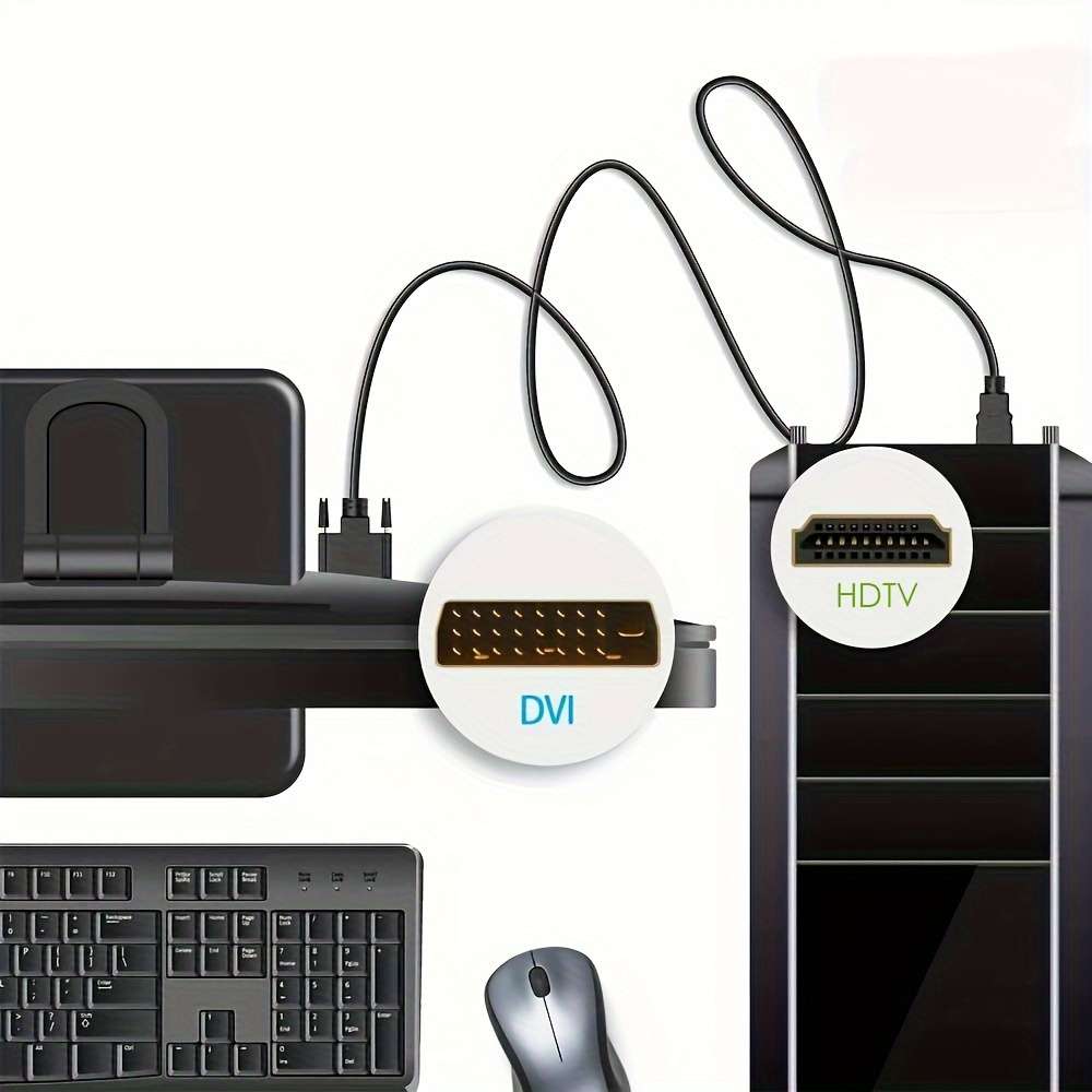 1-Pack Hd Dvi To Hdtv Cable
