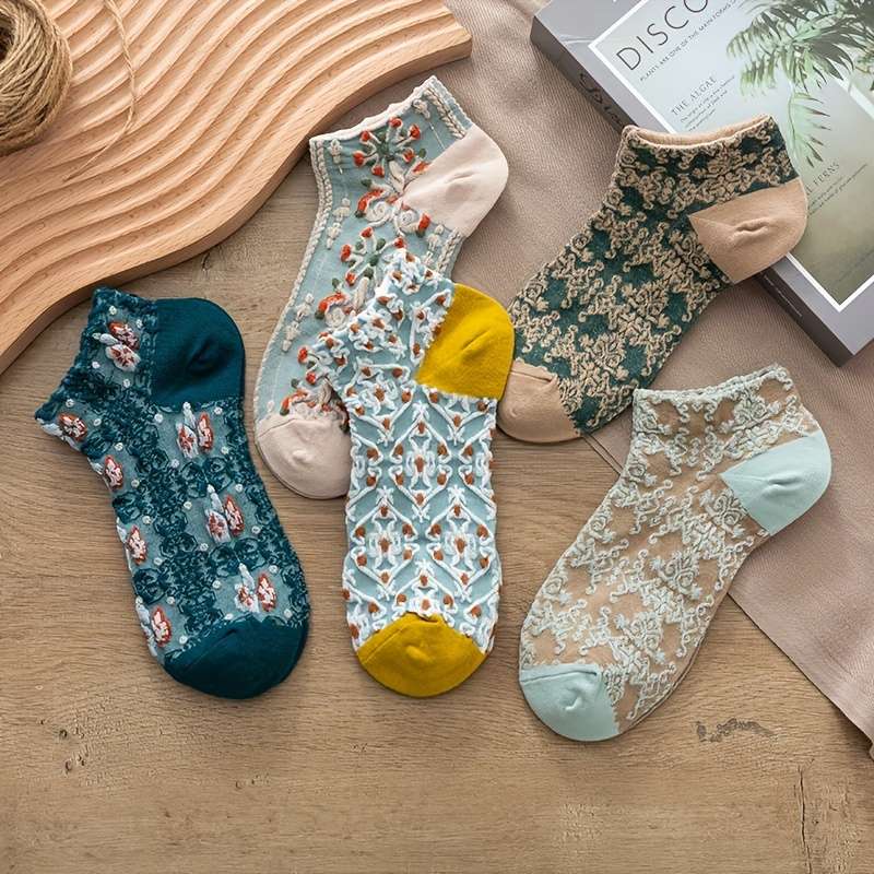 Women S Socks Items Mixed Color 5 Pairs