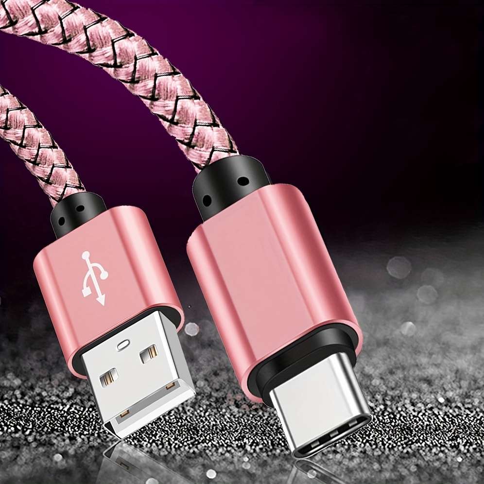 HeavyDuty TopRated Compact Essential 4A Fast Charging Usb Type Cable Long Nylon
