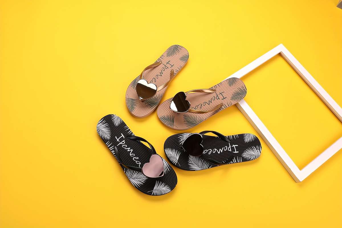 Ladies Summer Flip Flops Black Uk 7.5-8