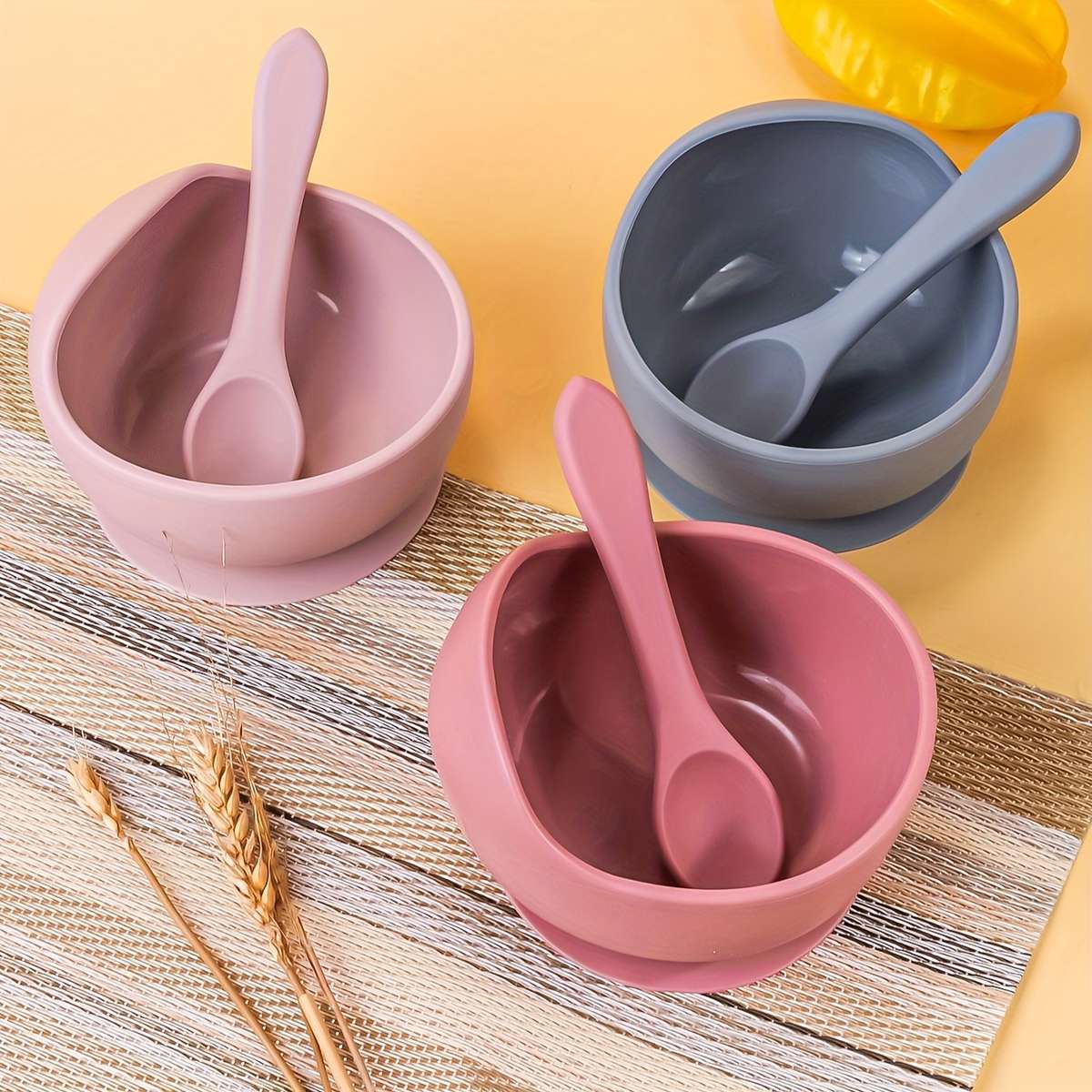 Baby Food Bowl Items 2Pcs Pure Blue