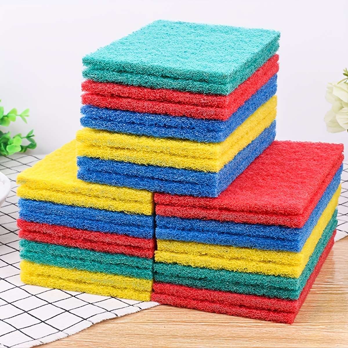 Rag Color 5 Green Scouring Pads