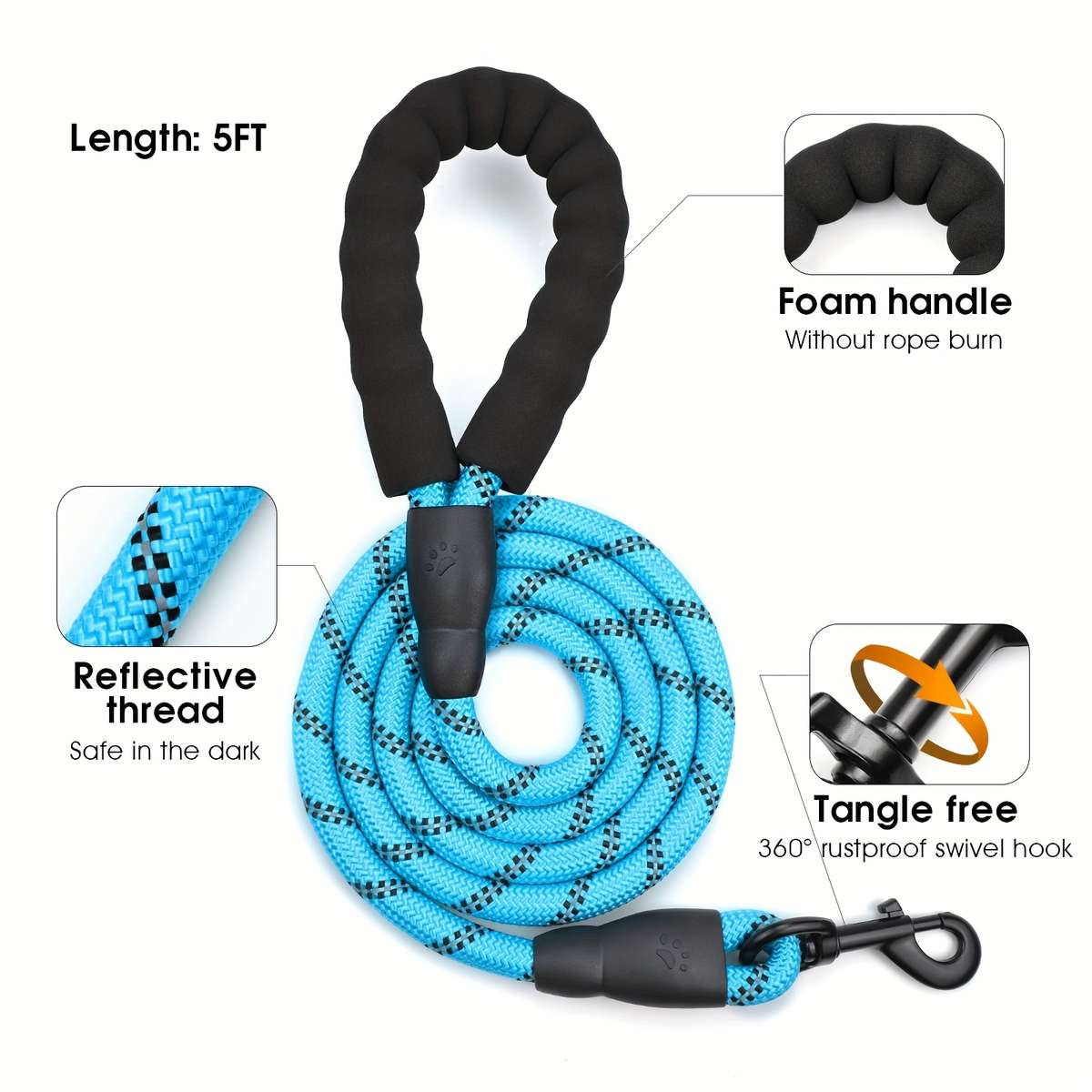 Dog Leash Color Light Brown1 Size S
