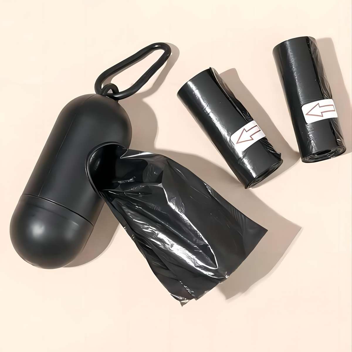Durable Portable Garbage Bag Capsule 1 Roll Garbage Bag Compact Portable White