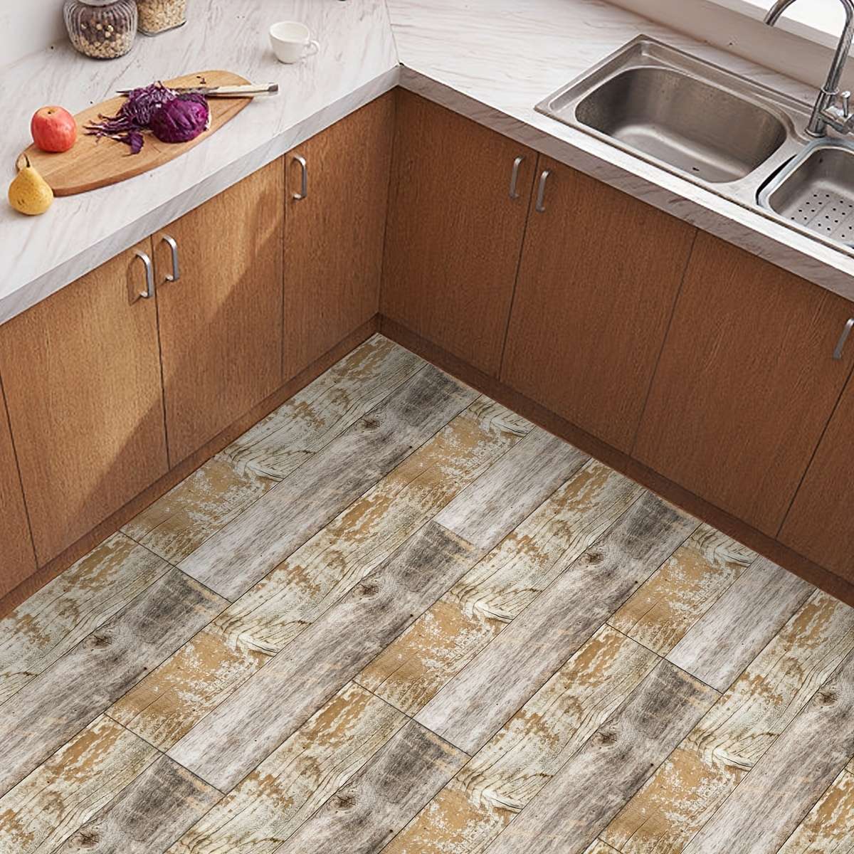 Self Adhesive Floor Stickers 15.01*40.01Cm*6Pcs