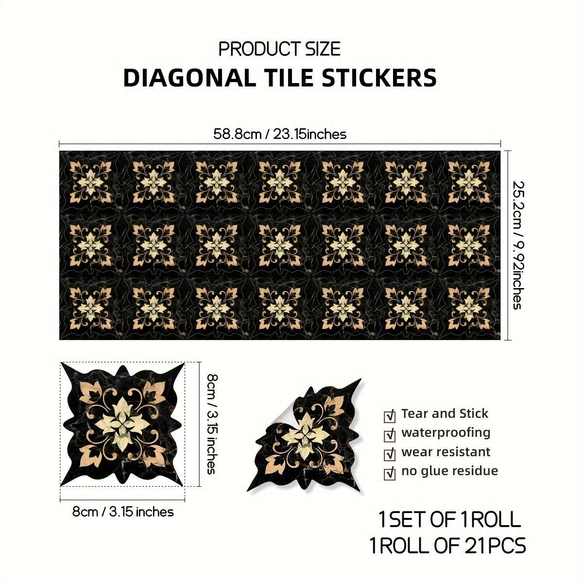 Floor Stickers Model D Size 8.0X8.0Cm