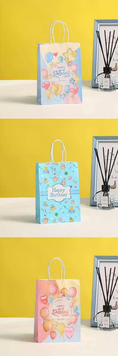 Gift Bags Color 8Pcs-8 Color Mixed Packaging Size S