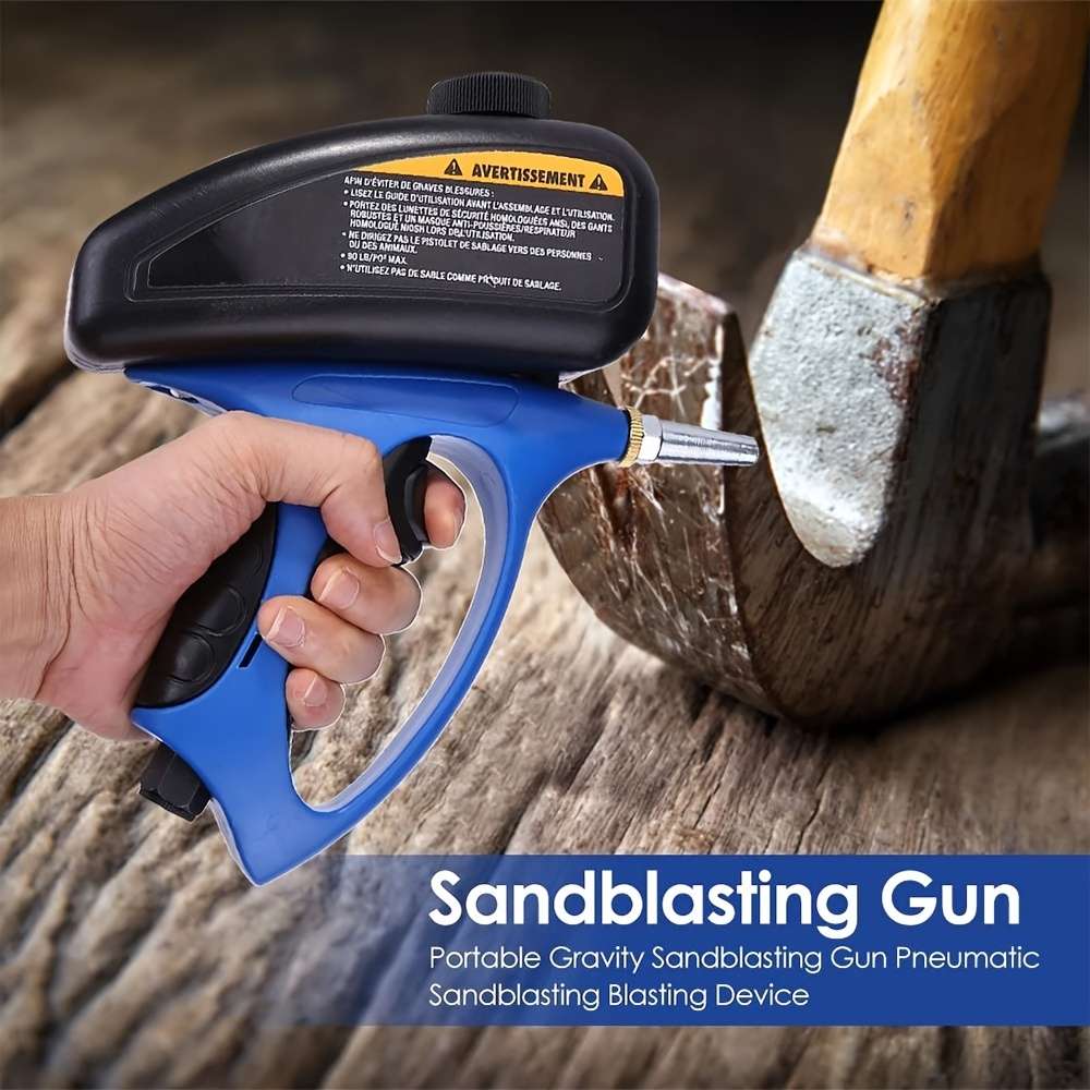 Blue Pneumatic Small Nozzle Sandblasting Machine
