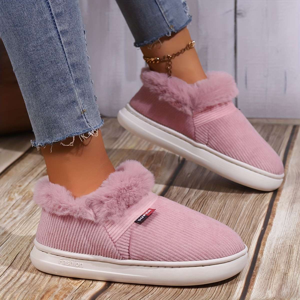 Cotton Slippers Color Grey Sizeuk 6.5-7