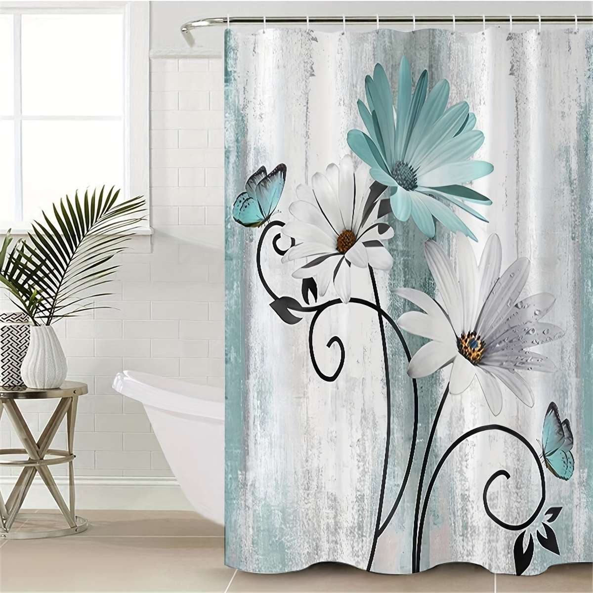 Waterproof Shower Curtain Color Green Marble Pattern Size 71Inch180Cm*71Inch180Cm