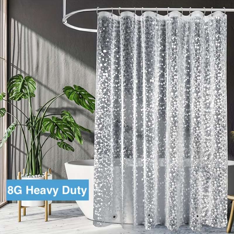 Waterproof Shower Curtain Color Cobblestone Size 71X78.7In180X200Cm