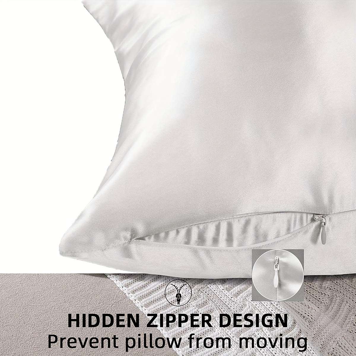 Satin Pillowcase Color White Size45*45Cm18*18Inch