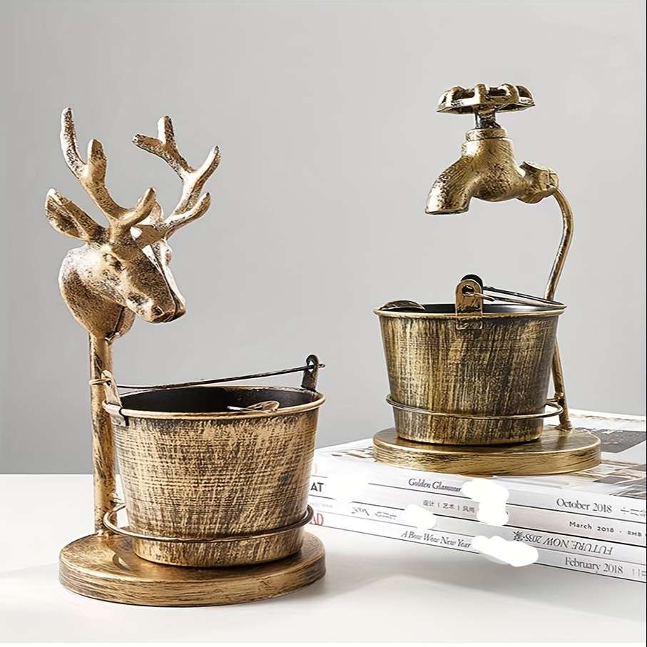 Premium Metal Retro Ashtray Household Large Ashtray Personality Trend Items