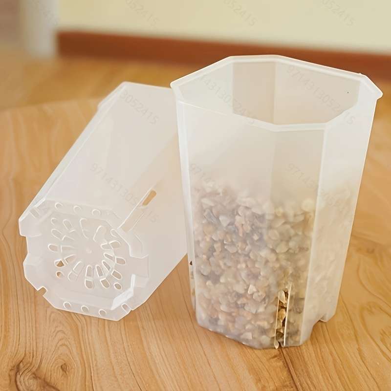 Flowerpot Color Transparent Size7Cm 3Pcs
