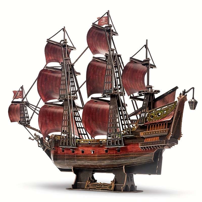 3D Jigsaw Puzzle Model Ship Items Red Queen Annes Revenge
