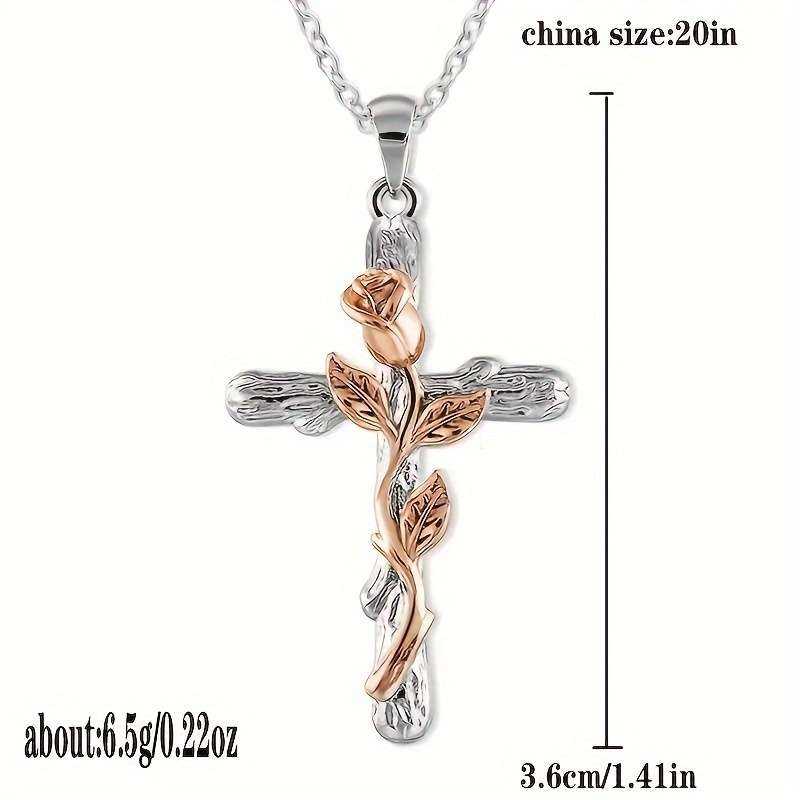 Elegant Plated Retro Cross With Silver