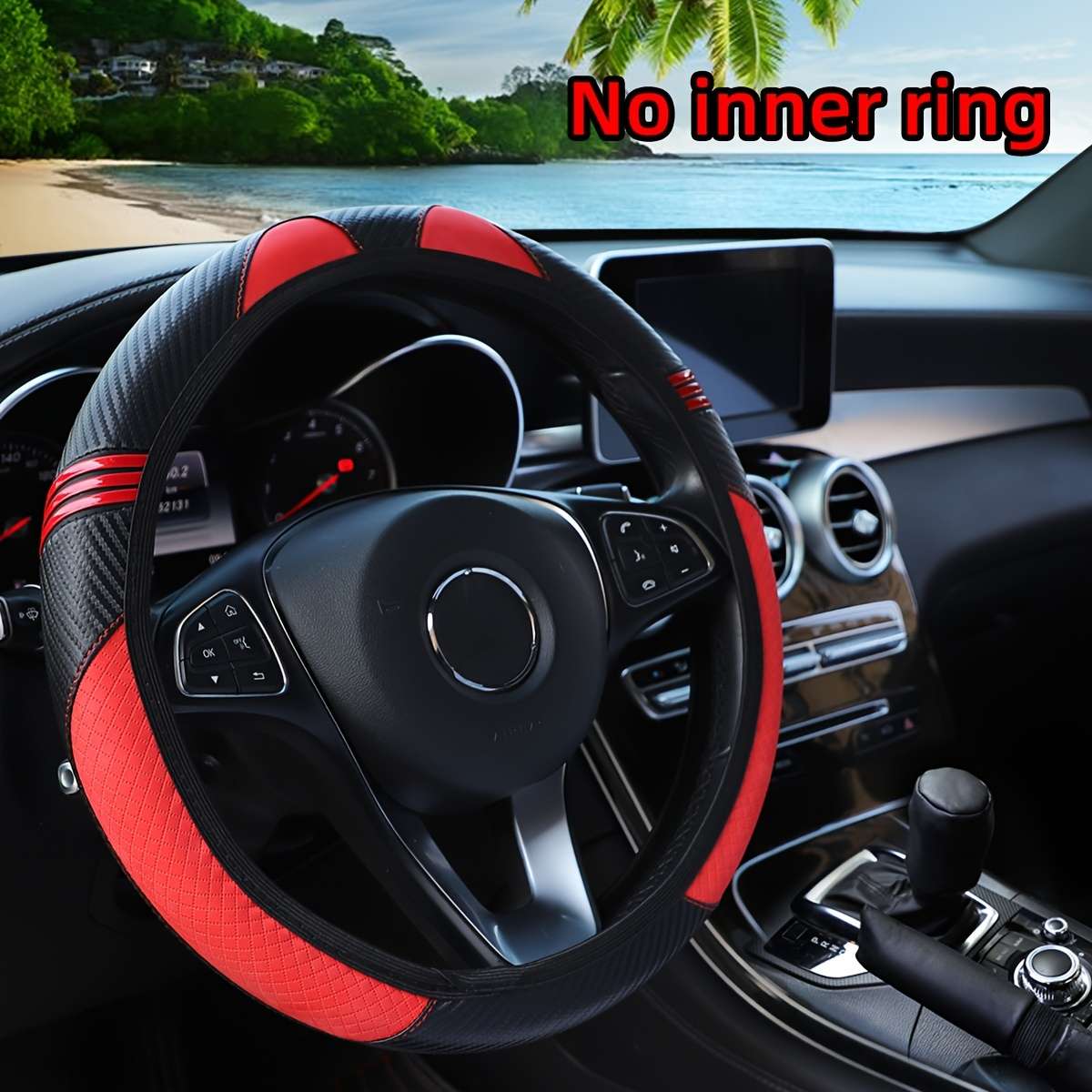 Car Steering Wheel Cover Red