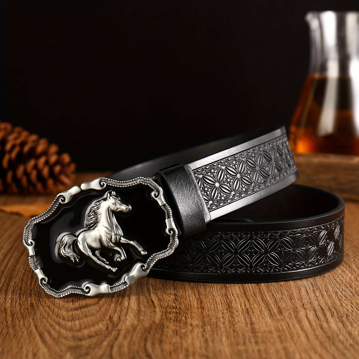Belt Color Black Horse Black Checkered Generation Size 105 110C M