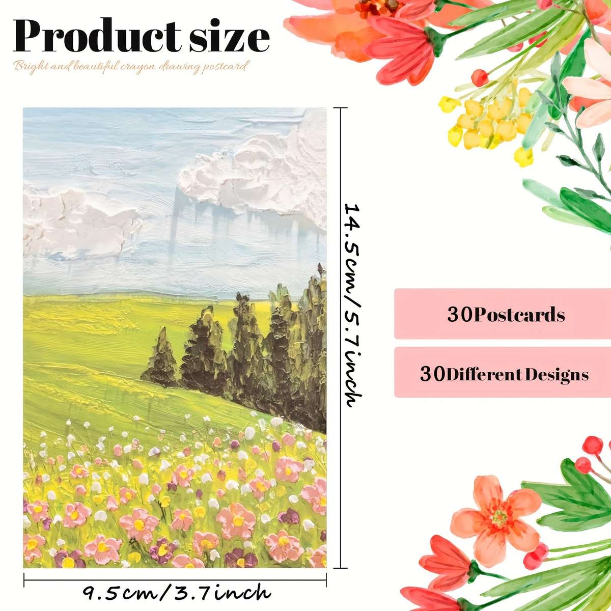 Greeting Cards Style Letter From The Breeze Quantity 30Pcs-Set
