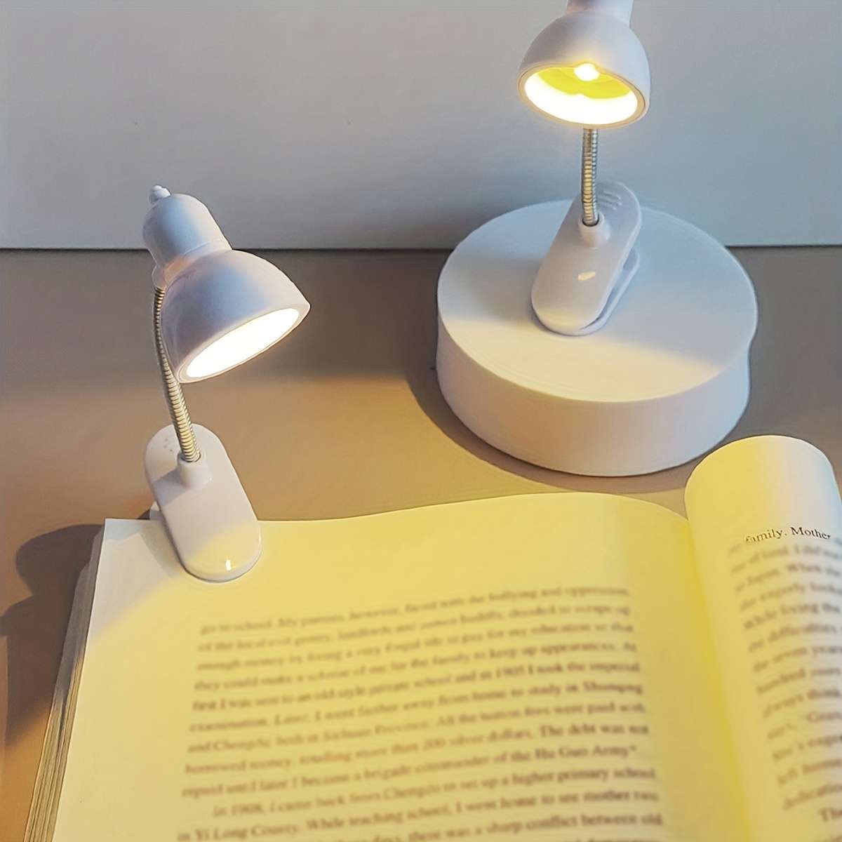 Portable Lamp Color 4Pcs  2 White  Add  2 Pink
