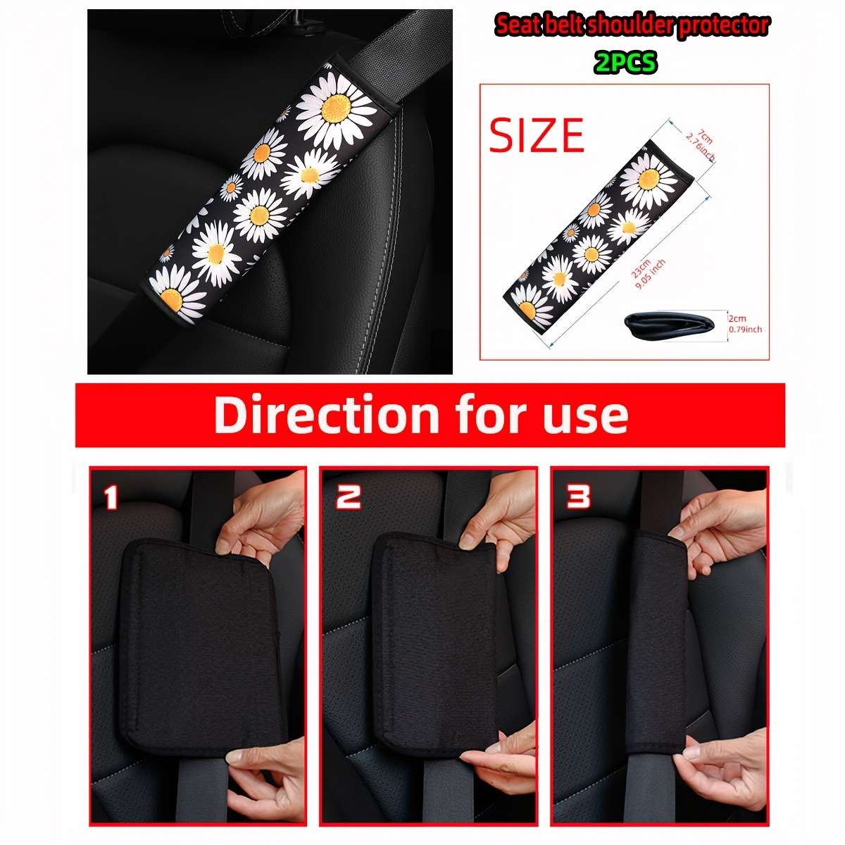 Car Steering Wheel Cover Daisy