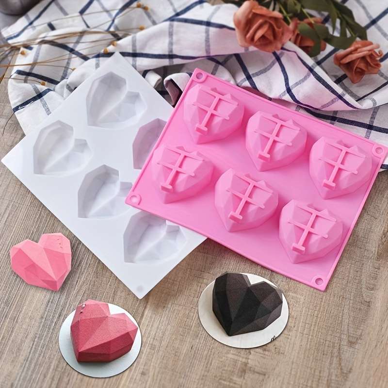 Suitable For Baking Molds Color 7Th Company Heart Shape  White