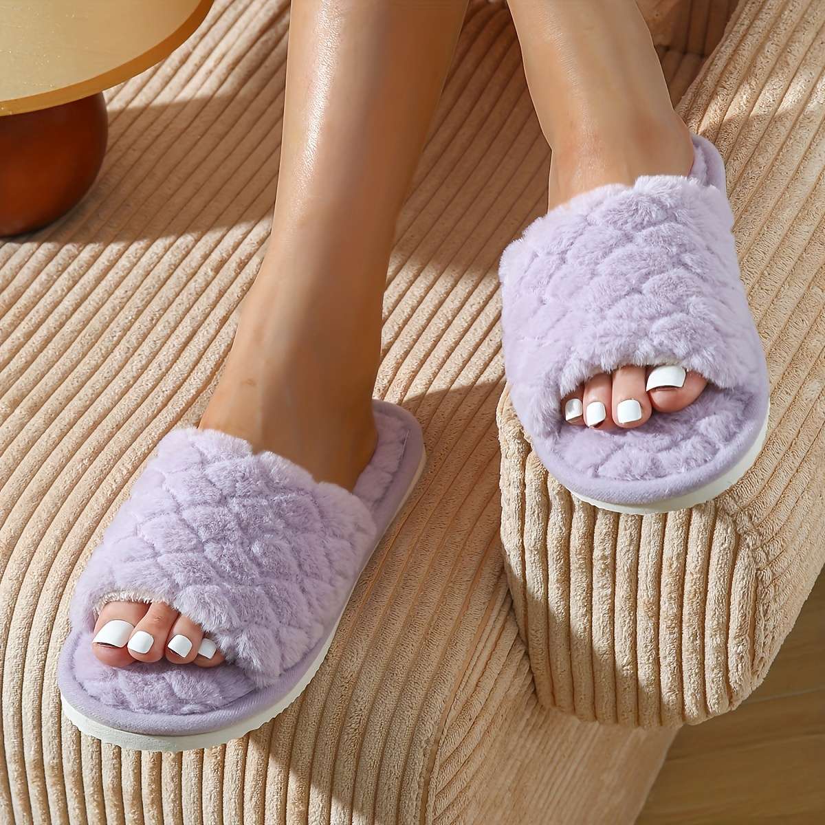 Cotton Slippers Color Grey Sizeuk 6.5-7