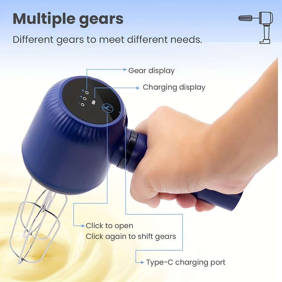 Egg Beater Color Blue Quantity 2 Noodle Sticks