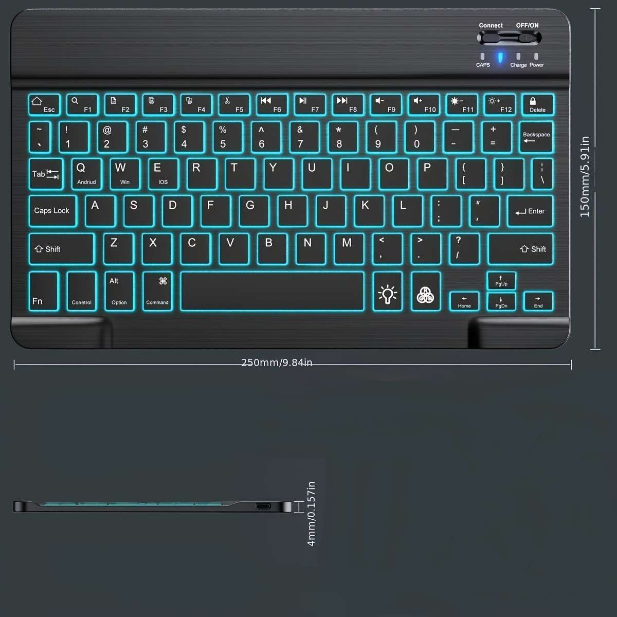 Keyboard Color White Size 10 Inches