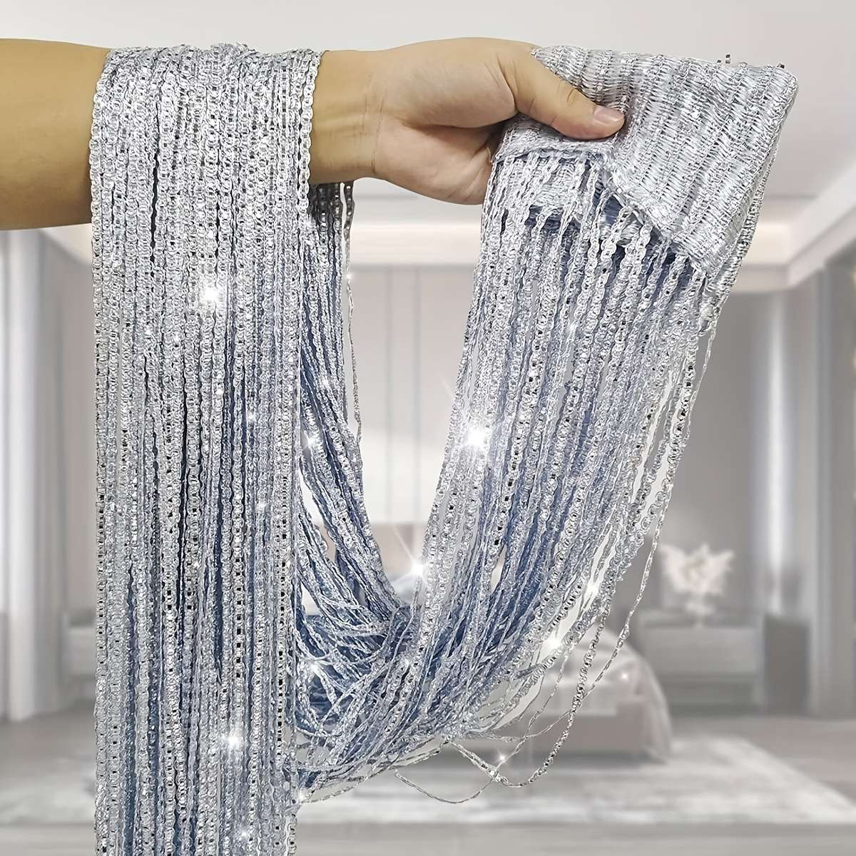 Door Curtain Color Silvery