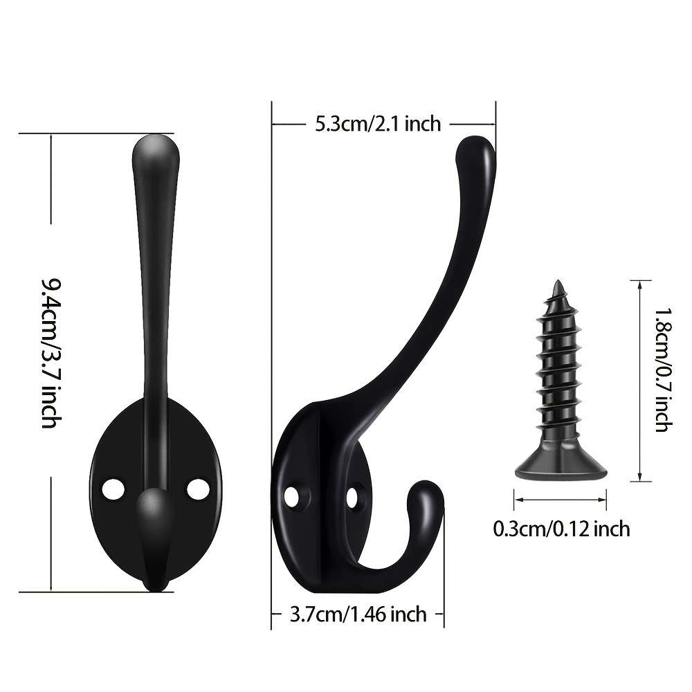 Hook Upcolor Black Quantity 7Pcs