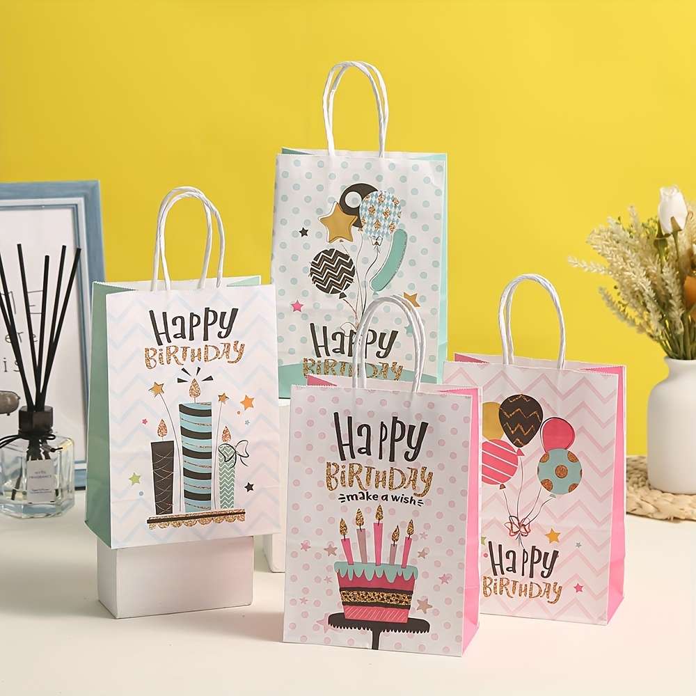 Gift Bags Color 8Pcs-8 Color Mixed Packaging Size S