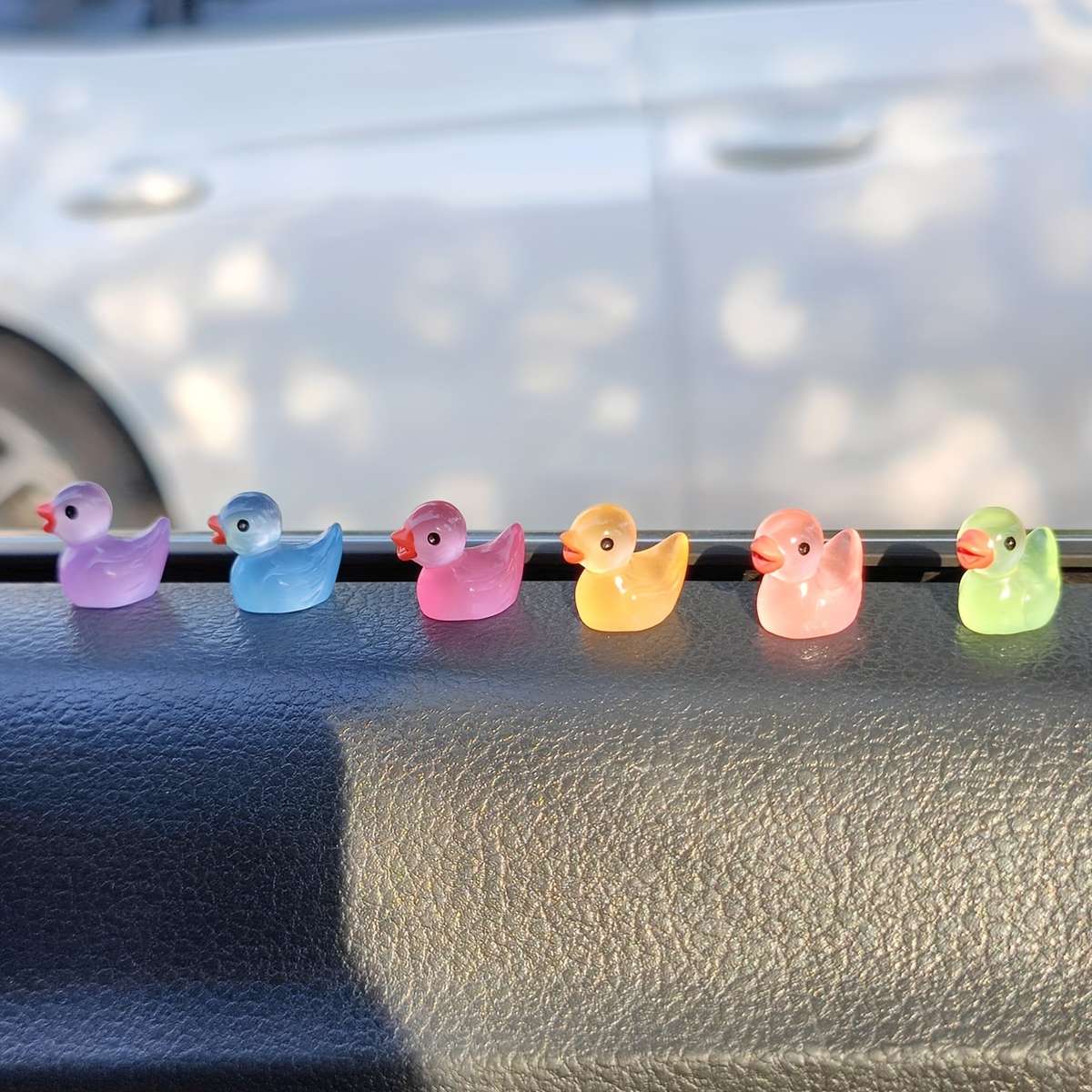 Car Interior Decor Items A Set Of Solid Color Luminous 6Pcs