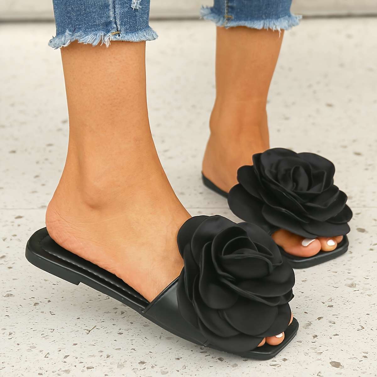 Ladies Summer Flip Flops Black Uk 4