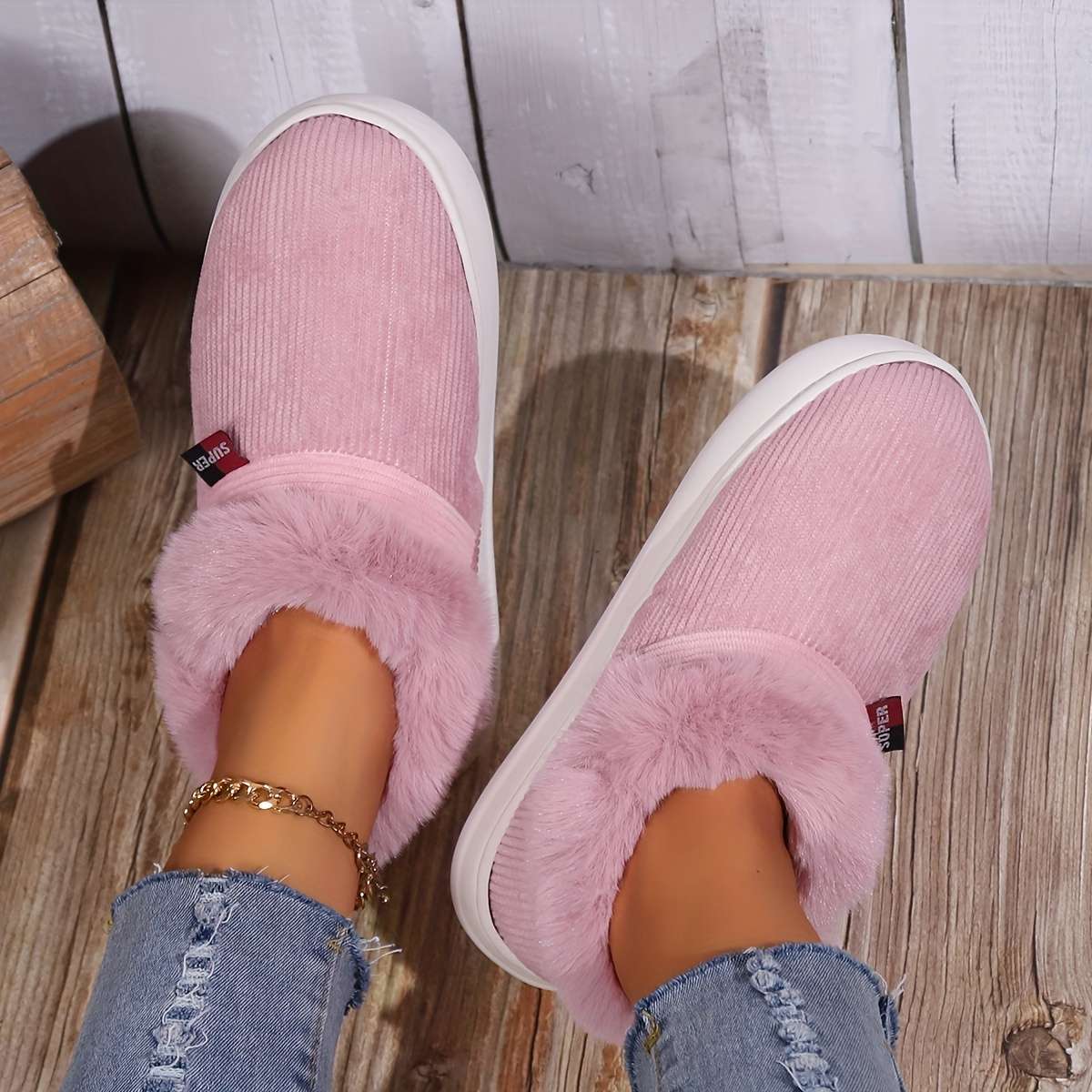 Cotton Slippers Color Grey Sizeuk 6.5-7
