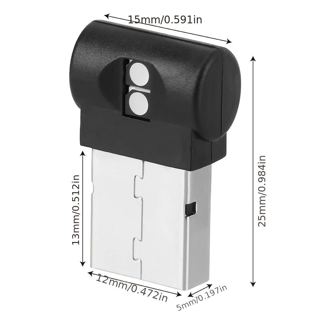 1pc Car Mini USB Seven Color Adjustable Color Decorative Ambient Light Soft Light A