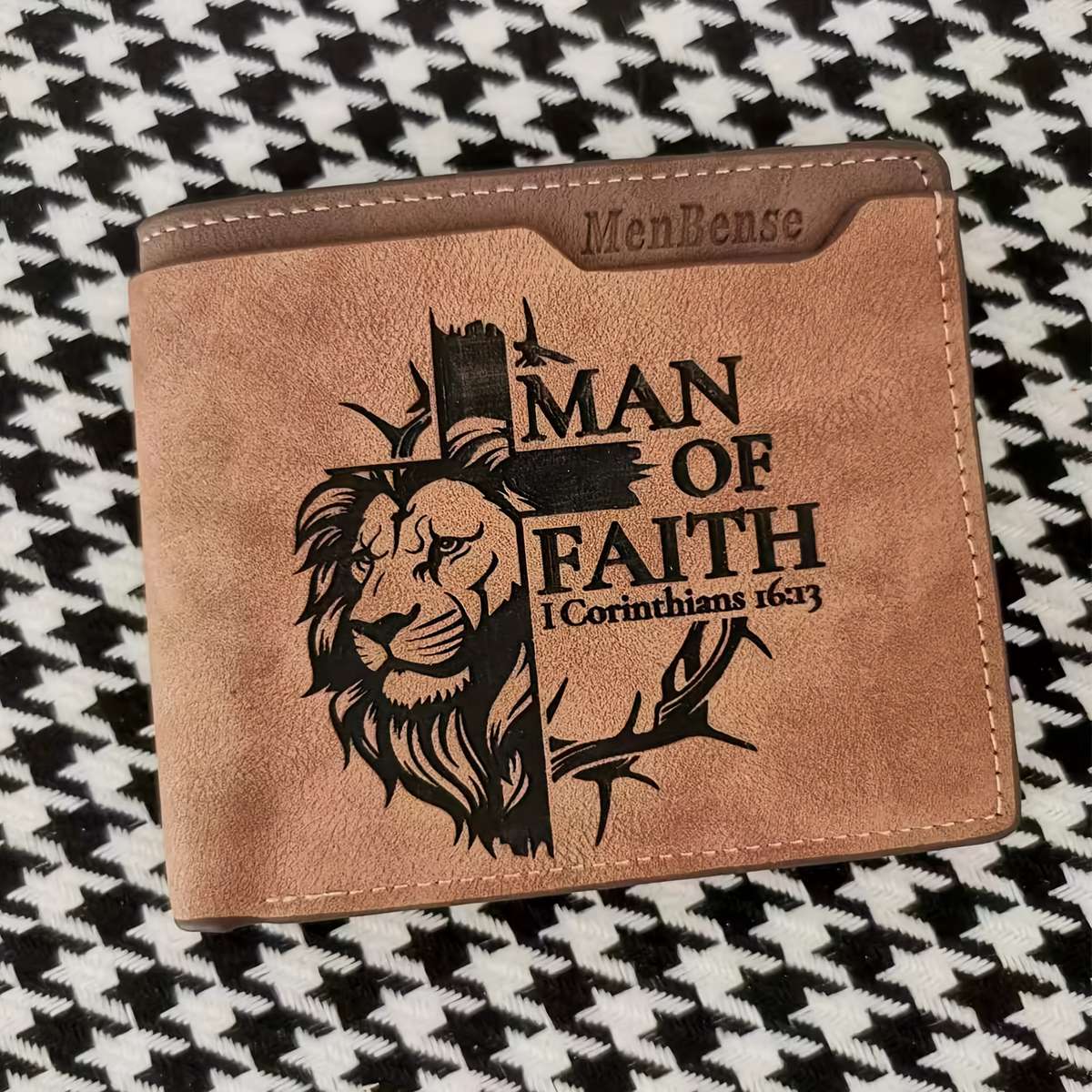 Wallet Pu Leather Men'S Lion Pattern